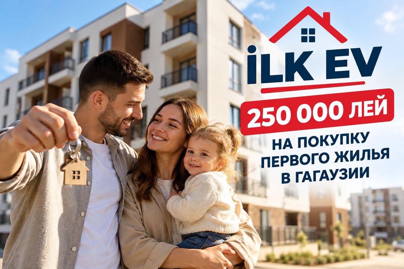 İLK EV — 250 тысяч лей на покупку первого жилья в Гагаузии